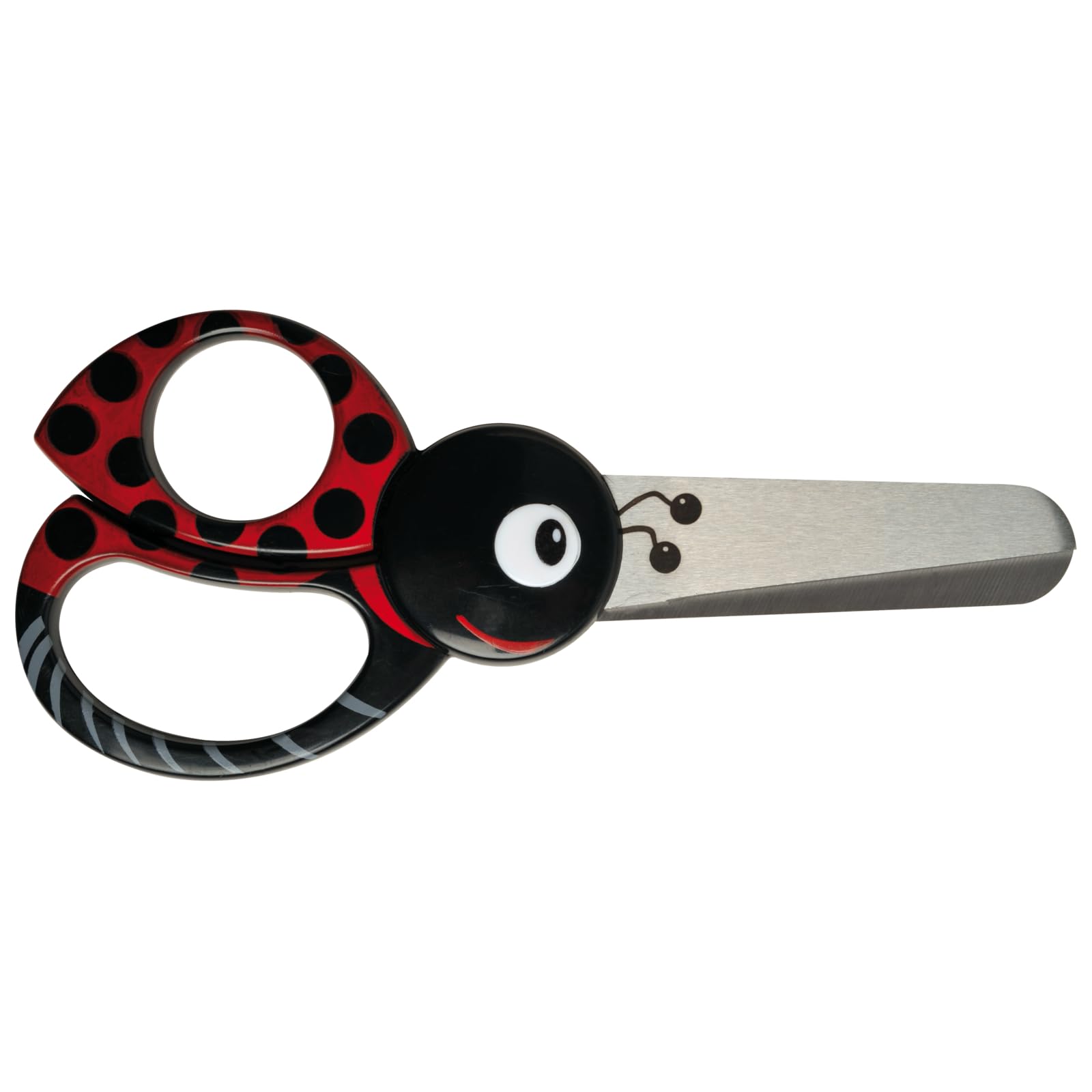 Fiskars Children's Animal Scissors with Bee Motif, From 4 years, length: 13 cm, For right and left handers, Stainless steel blade/plastic handles, Yellow, 1003747