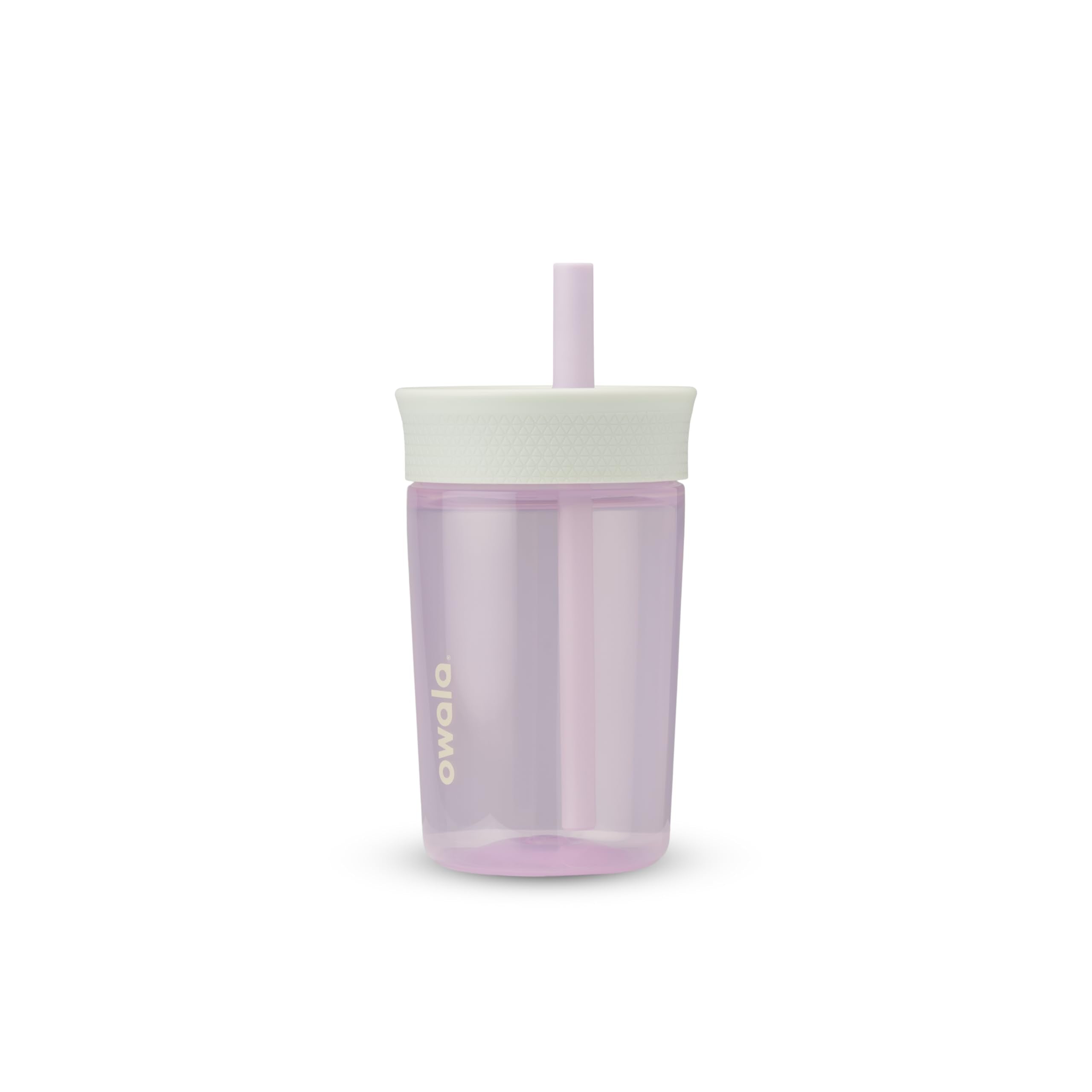 Owala Kids BPA-Free Plastic Tumbler with Spill Resistant Flexible Straw, Easy to Clean, Kids Water Bottle, Great for Travel, Dishwasher Safe, 15 Oz, Orange and Peach (Watermelon)