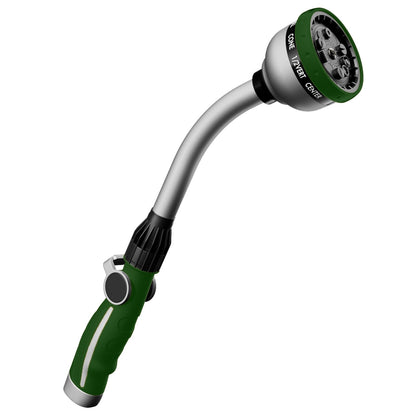 RESTMO Watering Wand Heavy Duty, Metal Garden Hose Wand with 10 Spray Patterns, 15-Inch Long Hose Nozzle Sprayer with Thumb Flow Control, Ideal to Water Hanging Baskets and Shrubs