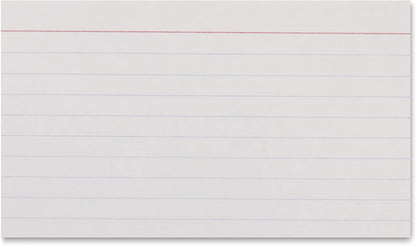 Amazon Basics Paper Flash Ruled Index Note Cards, Heavy Weight, White, 3 x 5 Inch Card, 300 Count, 100 Pack of 3