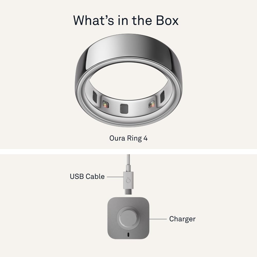 Oura Ring 4 - Silver - Size 9 - Size Before You Buy