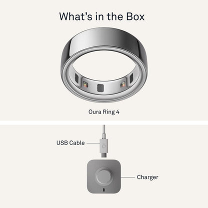 Oura Ring 4 - Silver - Size 9 - Size Before You Buy