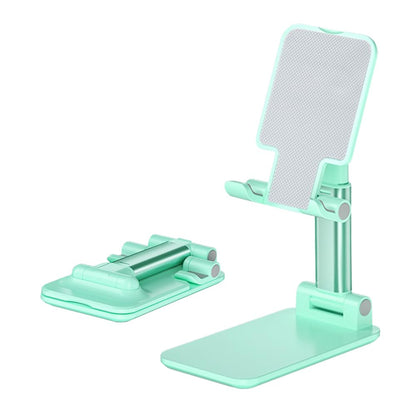 Cell Phone Stand, Angle Height Adjustable Cell Phone Holder with Silicon Pad for Desk Fully Forldable Mobile Phone Holder Compatible with All Mobile Phones, MT-6, (White)