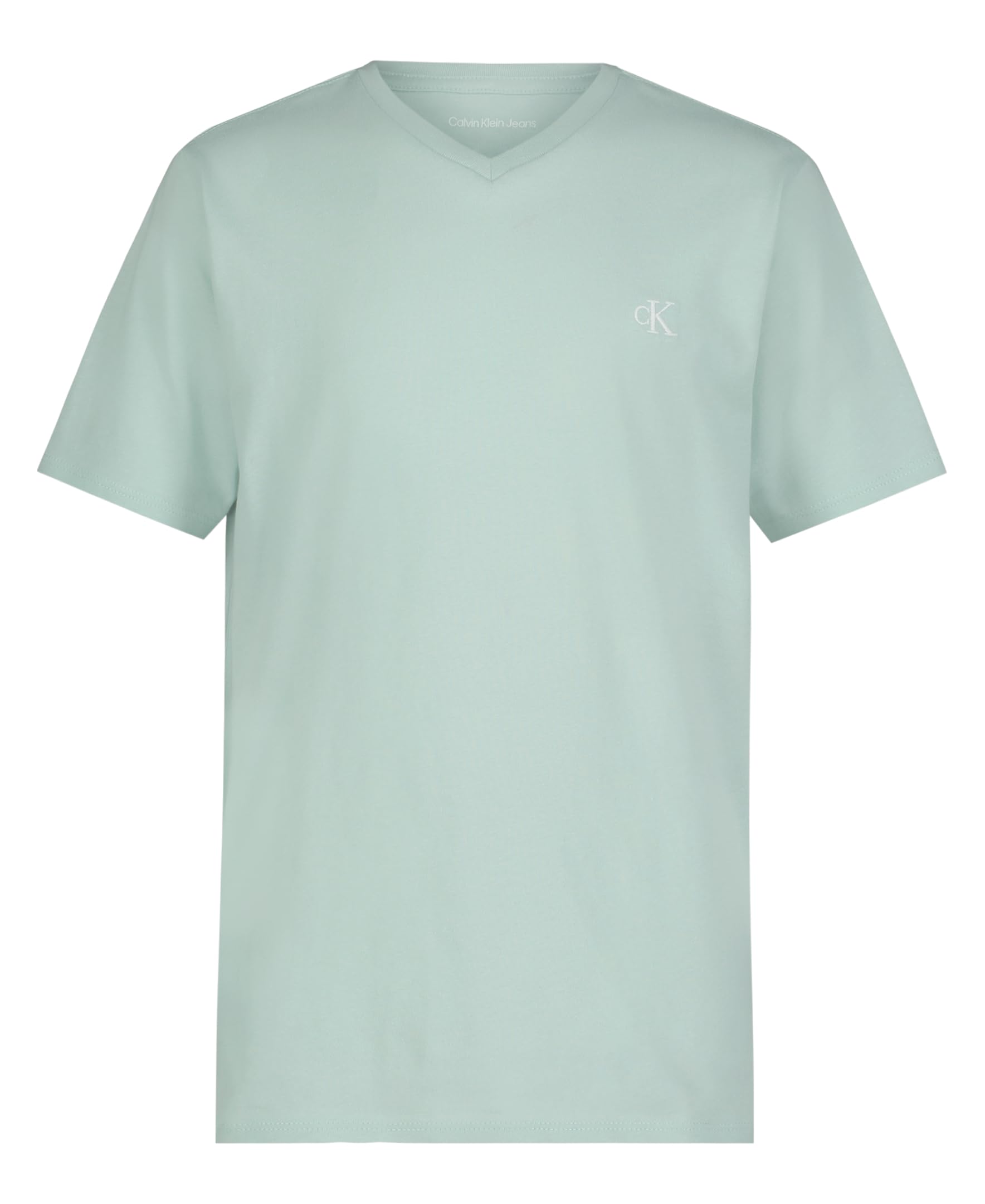 Calvin Klein Boys' Short Sleeve Solid V-Neck T-Shirt, Soft, Comfortable, Relaxed Fit