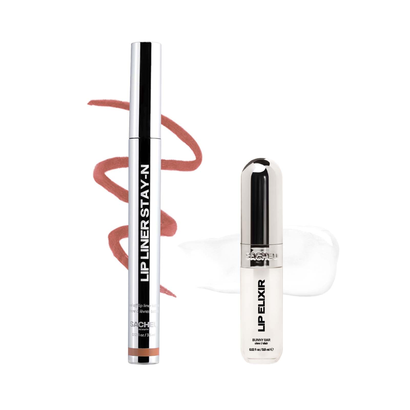 Sacheu Lip Liner Stay-N Peel Off Lip Stain — Long Lasting Matte Lip Tattoo Transfer Proof Lipstain Infused with Hyaluronic Acid & Vitamin E for All Skin Types — Vegan & Cruelty-Free, p-INKED