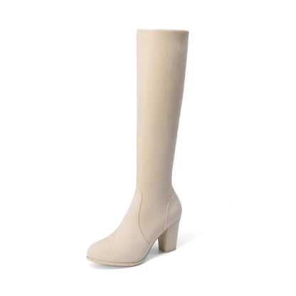 DREAM PAIRS Women's Chunky Heel Knee High Boots