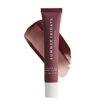 Summer Fridays Tinted Lip Butter Balm - Conditioning Vegan Lip Balm for Instant Moisture, Shine & Hydration - Sheer-Tinted, Soothing Skincare - Pink Sugar (.5 Oz)