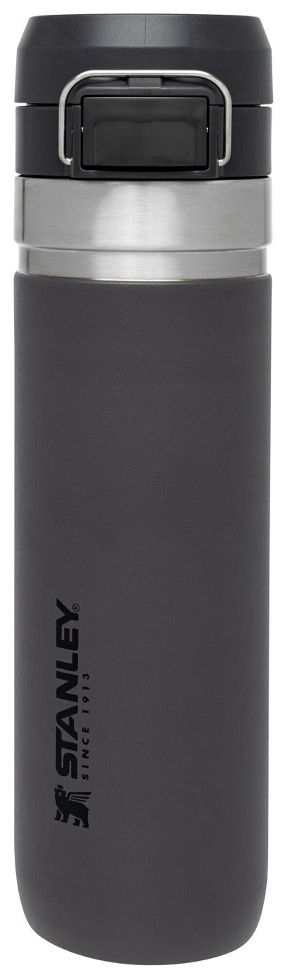 Stanley Quick Flip GO Water Bottle 24 oz | Push Button Lid | Leakproof and Packable for Travel and Sports | Insulated Stainless Steel | BPA-Free | Azure