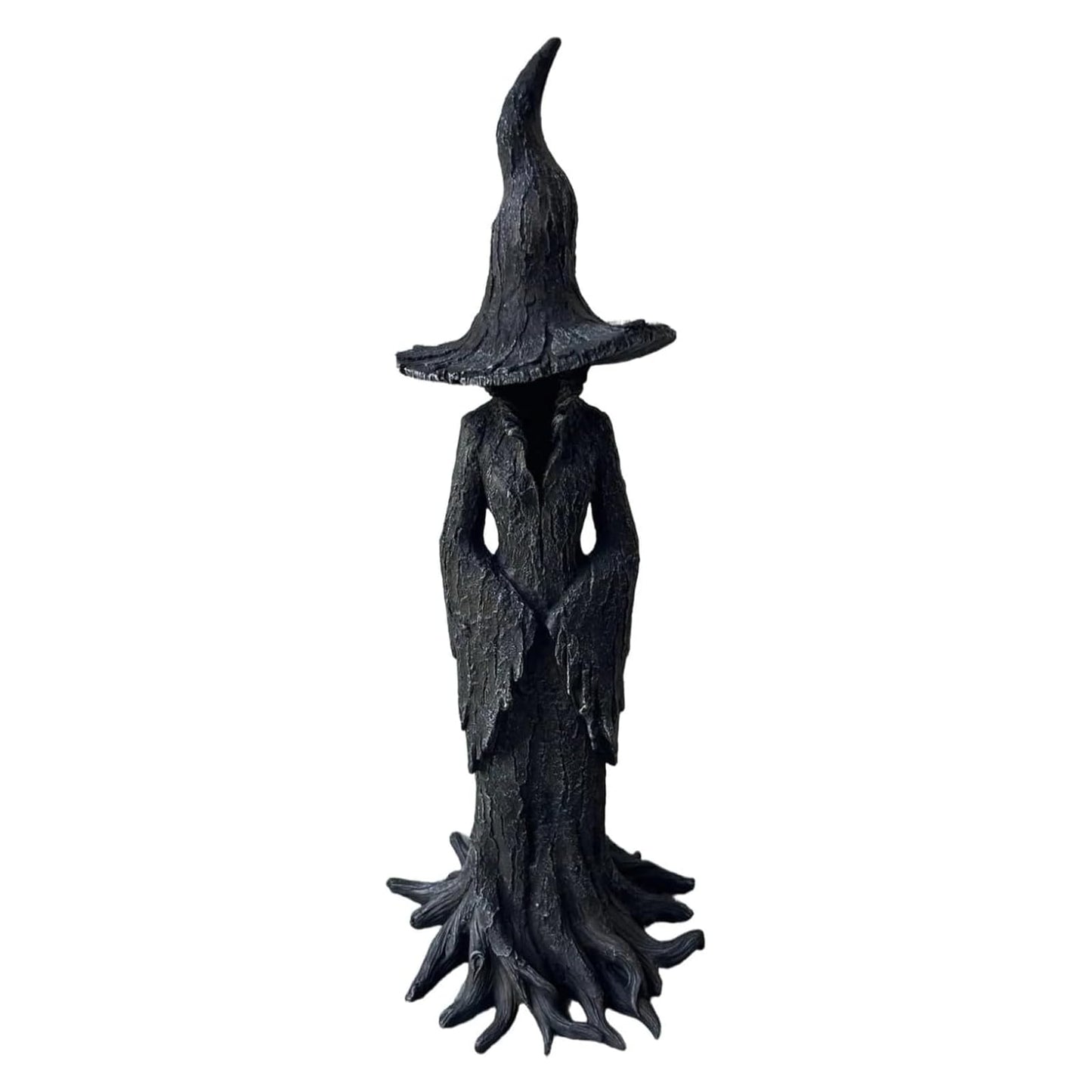 Cracker Barrel Witch Statue, Halloween Witch Statue Decor Indoor Gothic Resin Figurine, Dark Fantasy Ornament, Halloween Witch Figurines Table Home Festival Decoration (11.8in)