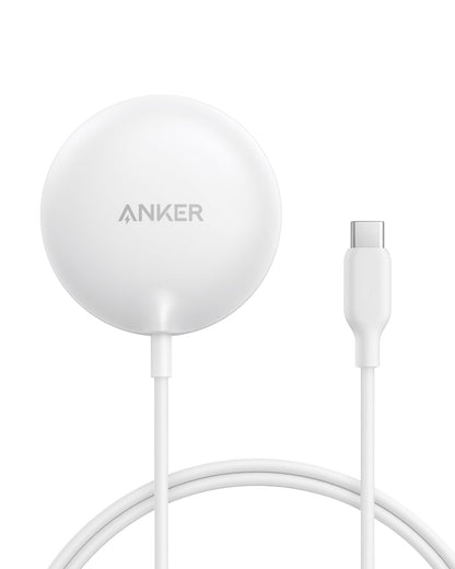 Anker Zolo Magnetic Wireless Charger, Qi2 Certified 15W MagSafe-Compatible Wireless Charging Pad, for iPhone 16/15/14/13 Series, AirPods, and More (Adapter Not Included) (Black, 2 Pack)