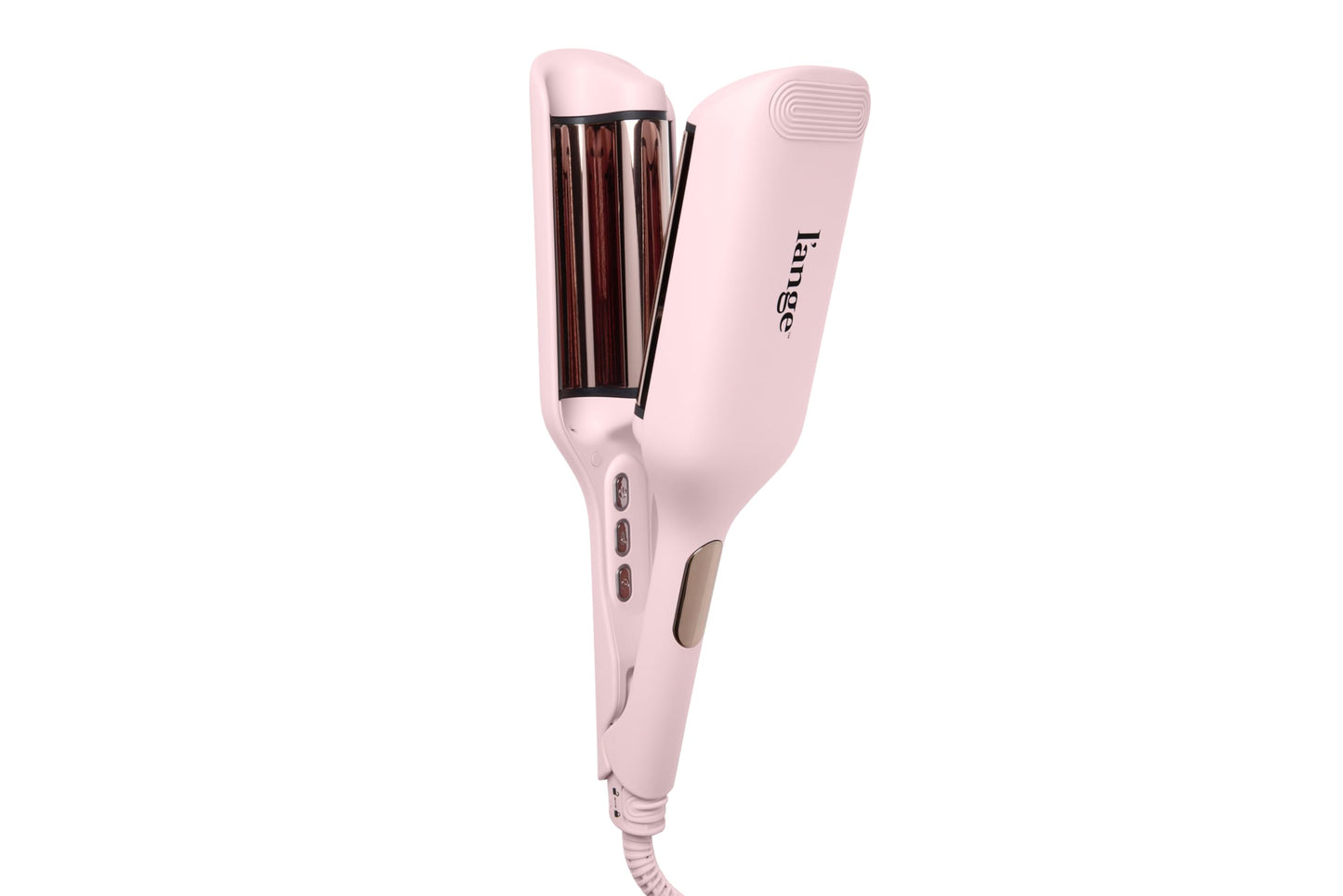 L'ANGE Hair SculptWaver Titanium Deep Wave Crimper | Modern Crimper for Easy, Uniform Waves & Sculpted Texture | Negative Ion Technology for Frizz-Free Shine & Smooth Hair (Blush - Large)