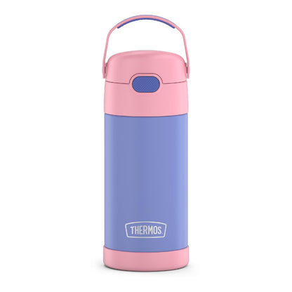 THERMOS FUNTAINER Water Bottle with Straw - 12 Ounce - Kids Stainless Steel Vacuum Insulated Water Bottle with Lid, Mod Flowers