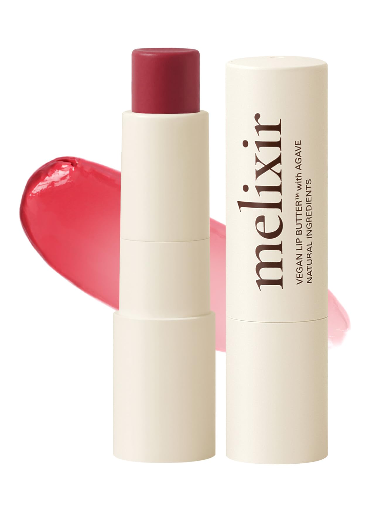 Melixir Vegan Lip Butter #02 Nude Crumble(Tinted) (+11 more colors), Bee Free, Petrolatum Free, Deep Nourishing Plant-Based Vegan Chapstick, Lip Balm for Dry, Cracked and Chapped Lips