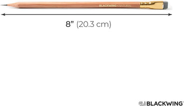 Blackwing Natural Pencils - 12 Count, Nautral Wood Design, Premium Japanese Graphite, Long lasting Extra-Firm Lead
