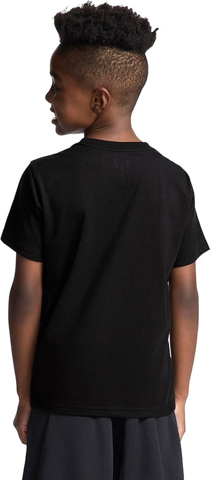 Boys' Lifestyle Short Sleeve T-Shirt, Slim-fit Logo Tee, Cotton Blend Fabric