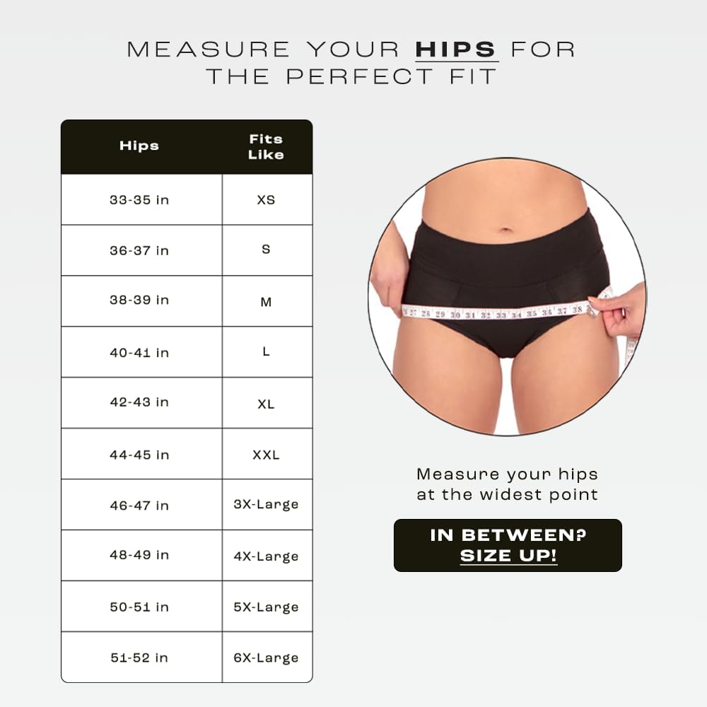 Bambody Absorbent Panties, Period Underwear for Women and Teens - All-Day Long - Overnight Protection- Postpartum, Leakproof