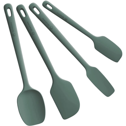 5 Pieces Silicone Spatula Set, Food Grade Rubber Spatula, Upgrade Strong Handle with Ergonomic Grip, Heat Resistant Up to 600°F for Nonstick Cookware, Cooking