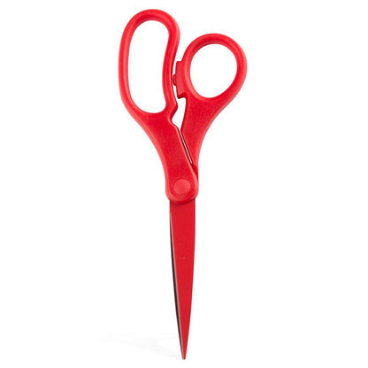 JAM PAPER Multi-Purpose Precision Scissors - 8 Inch - Neon Lime Green - Ergonomic Handle & Stainless Steel Blades - Sold Individually