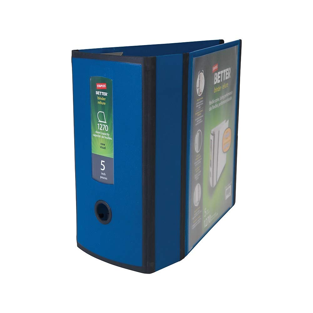 STAPLES 3 Inch BetterView Binder with D-Rings (Teal)