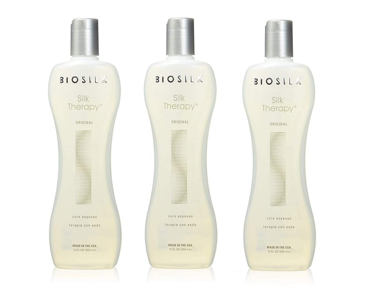 BioSilk Silk Therapy Original Cure, Reconstructing Treatment For Adding Shine & Helping Prevent Split Ends, Sulfate, Paraben, & Cruelty-Free, 12 Oz