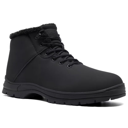Mens Winter Snow Boots Water Resistant Warm Fur Lined Anti Slip Work Ankle Shoes Casual Lightweight Hiking Outdoor Trekking Boot