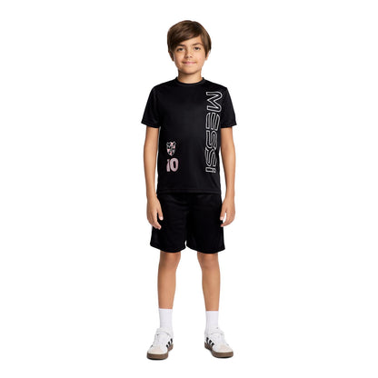 boys Lifestyle Short Sleeve 2-piece Set, Slim-fit Jersey Set With Top & Shorts