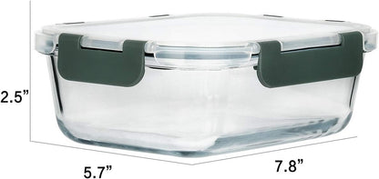 [8-Pack,30 oz]Glass Meal Prep Containers,Glass Food Storage Containers,Airtight lunch Containers with Lids, Microwave, Oven, Freezer and Dishwasher