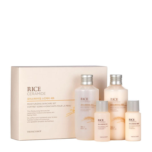 The Face Shop Rice Ceramide Moisturizing Emulsion - Rice Extract - Lightweight Face Moisturizer - Brightening - Hydrating Targets Dryness - Strengthens Skin Barrier - Face Lotion - Korean Skin Care
