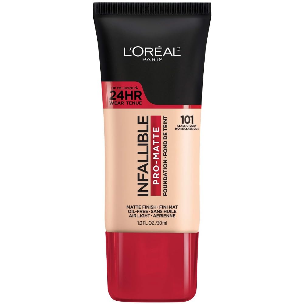 L'Oreal Paris Makeup Infallible Pro-Matte Liquid Longwear Foundation, 105 Natural Beige, 1 fl; oz.