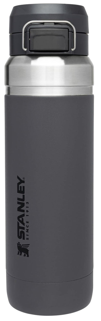 Stanley Quick Flip GO Water Bottle 24 oz | Push Button Lid | Leakproof and Packable for Travel and Sports | Insulated Stainless Steel | BPA-Free | Azure