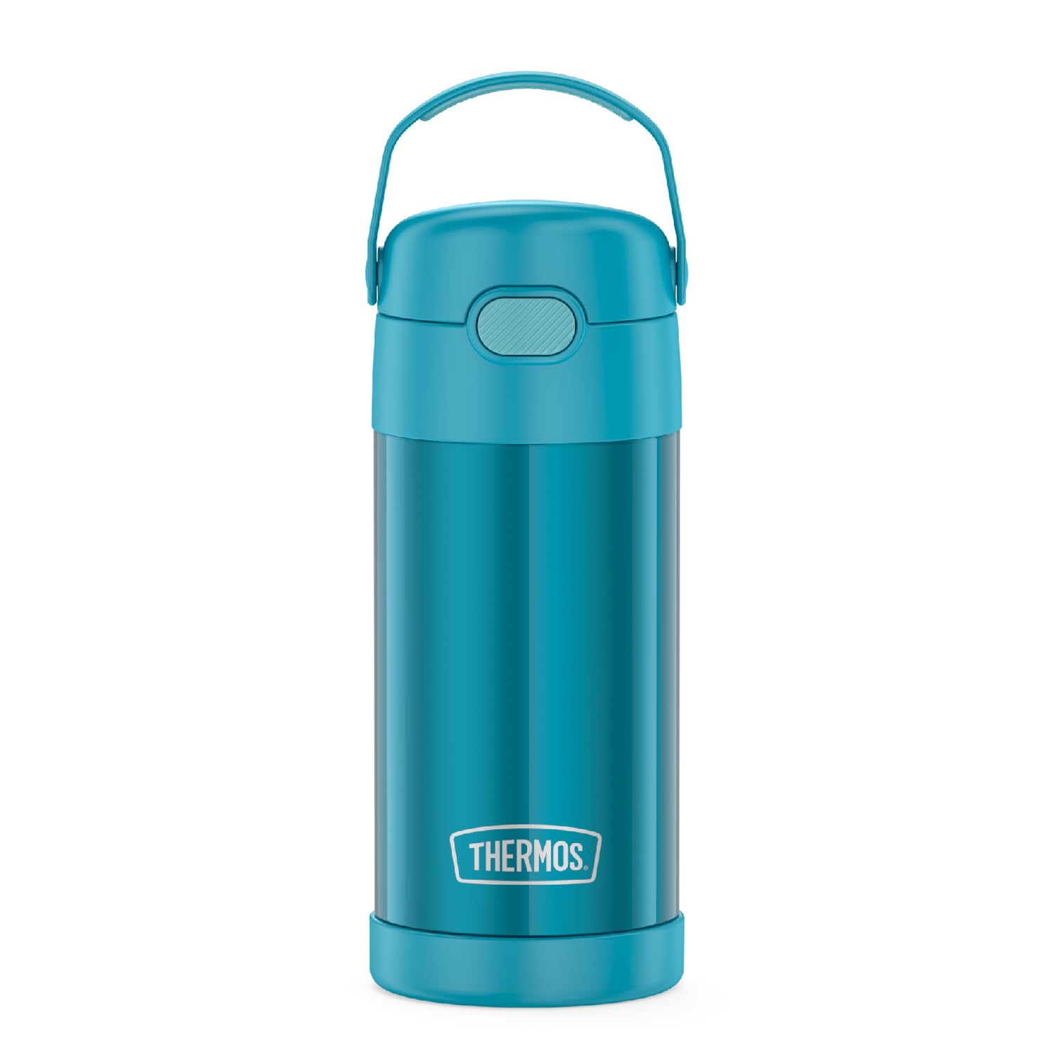 THERMOS FUNTAINER Water Bottle with Straw - 12 Ounce - Kids Stainless Steel Vacuum Insulated Water Bottle with Lid, Mod Flowers