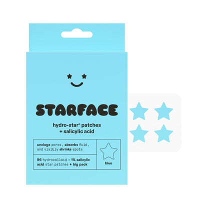 Starface Hydro-Stars BIG PACK, Hydrocolloid Pimple Patches, Absorb Fluid and Reduce Redness, Cute Star Shape, Cruelty-Free Skincare (96 Count)