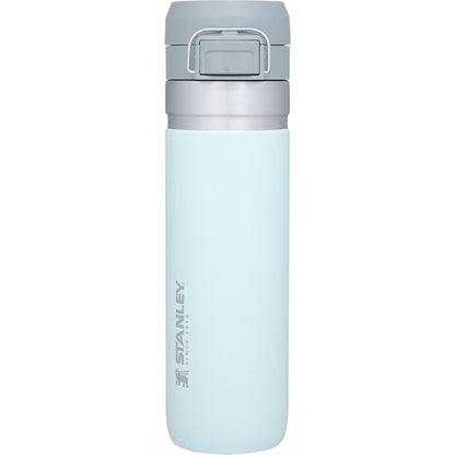 Stanley Quick Flip GO Water Bottle 24 oz | Push Button Lid | Leakproof and Packable for Travel and Sports | Insulated Stainless Steel | BPA-Free | Azure