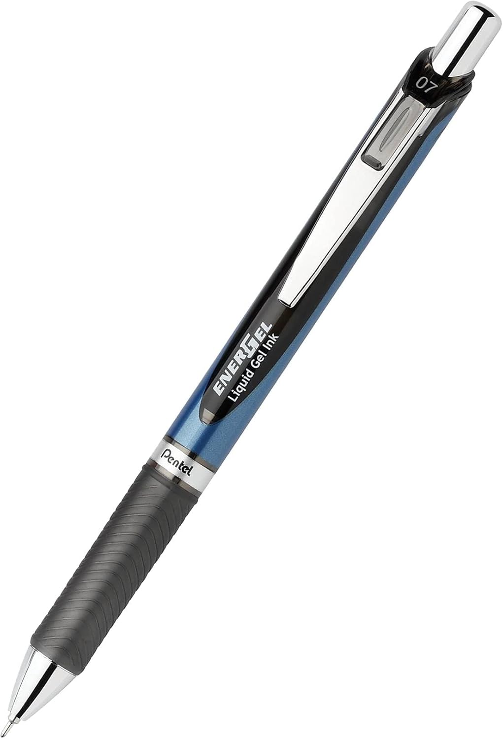 Pentel EnerGel Deluxe RTX Retractable Gel Pens, Needle Tip, Medium 0.7mm, Black Ink, Dozen (BLN77-A)