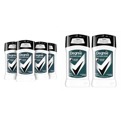 Degree Men UltraClear Antiperspirant Deodorant Black+White 2 Count 72-Hour Sweat & Odor Protection Antiperspirant For Men With MotionSense Technology 2.7 oz