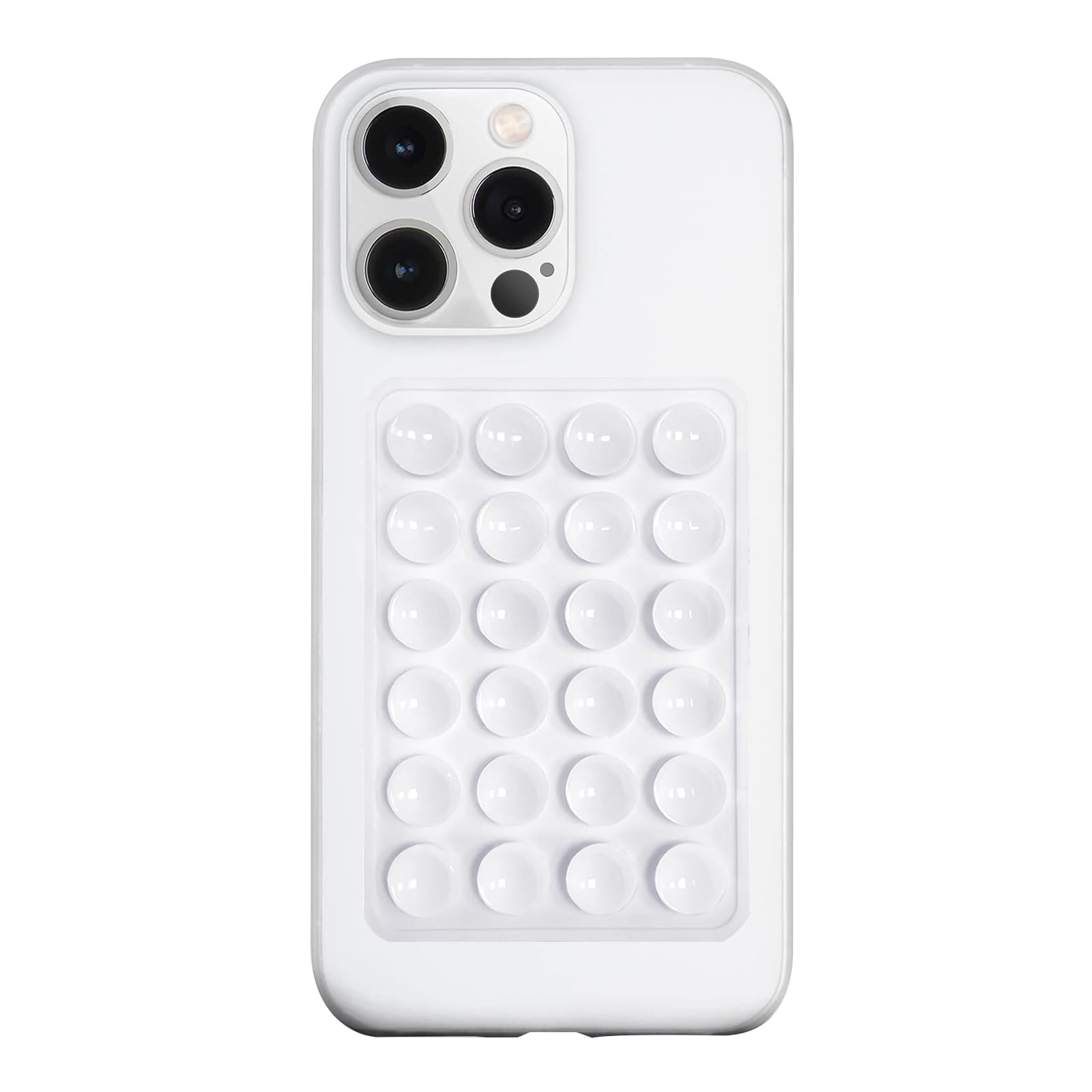 Silicone Suction Phone Case Mount, Silicon Adhesive Phone Accessory for Smartphones, Hands-Free Mirror Shower Phone Holder for Selfies, Tiktok Videos (Light Pink)