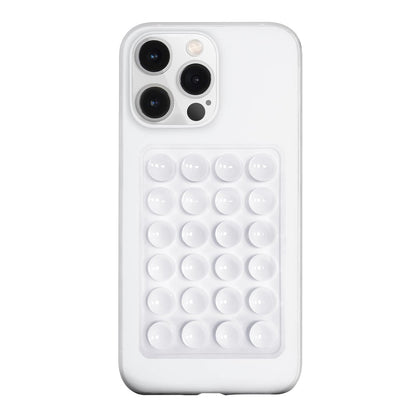 Silicone Suction Phone Case Mount, Silicon Adhesive Phone Accessory for Smartphones, Hands-Free Mirror Shower Phone Holder for Selfies, Tiktok Videos (Light Pink)