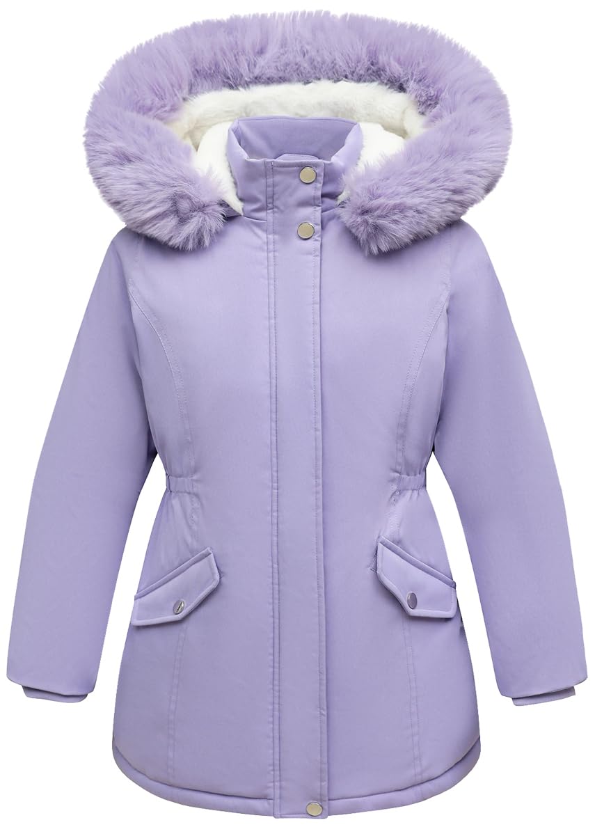 Girl's Long Coat Waterproof Winter Kids Outerwear Warm Parka Puffer Jacket with Hood