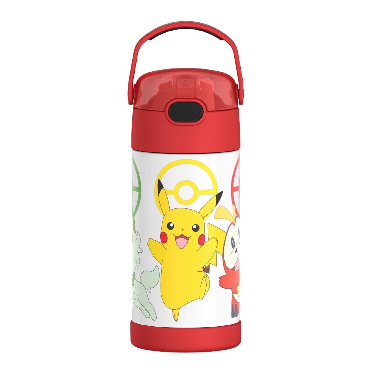 THERMOS FUNTAINER Water Bottle with Straw - 12 Ounce - Kids Stainless Steel Vacuum Insulated Water Bottle with Lid, Bluey