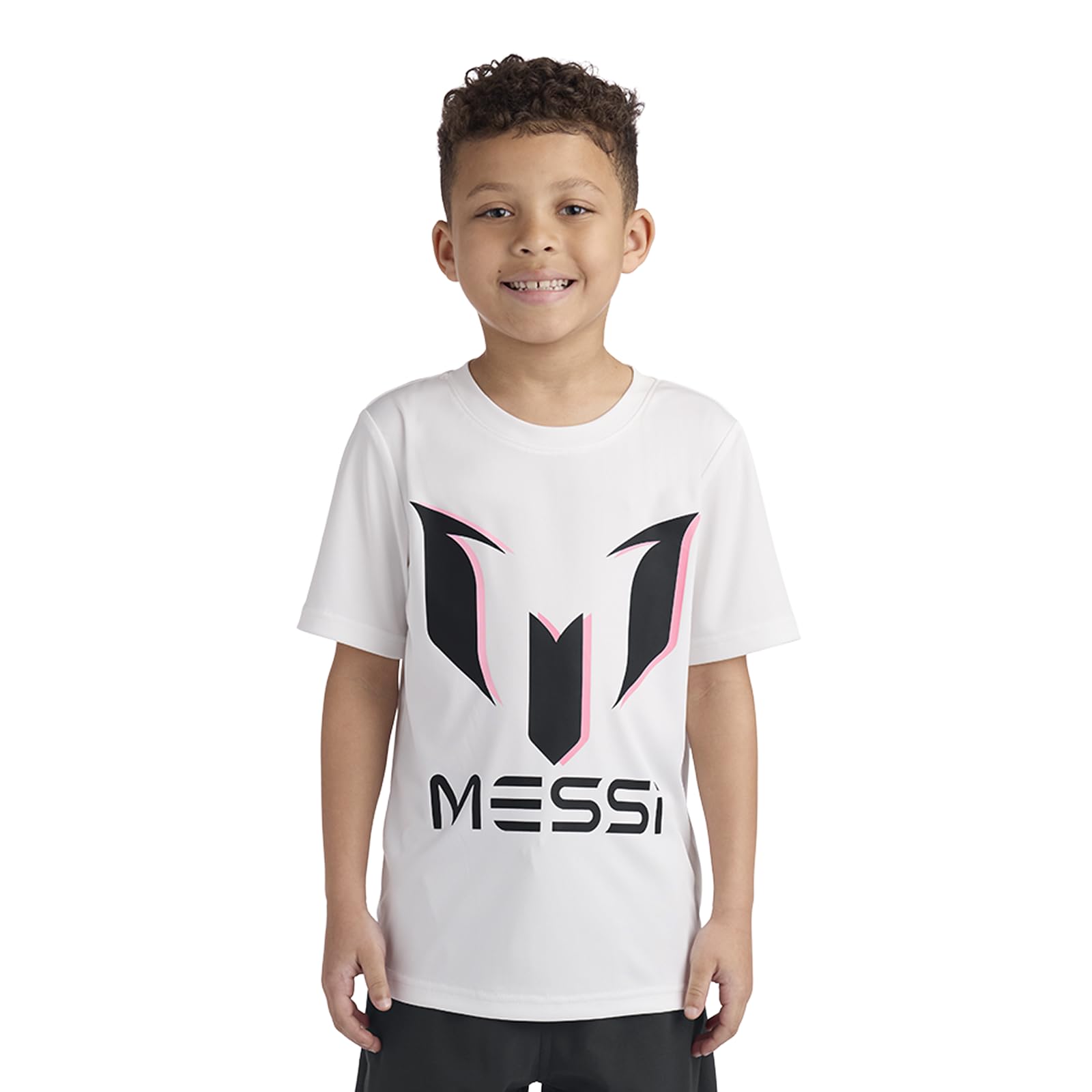 Boys' Lifestyle Short Sleeve Top, Slim-fit Shirt with Logo, Comfortable