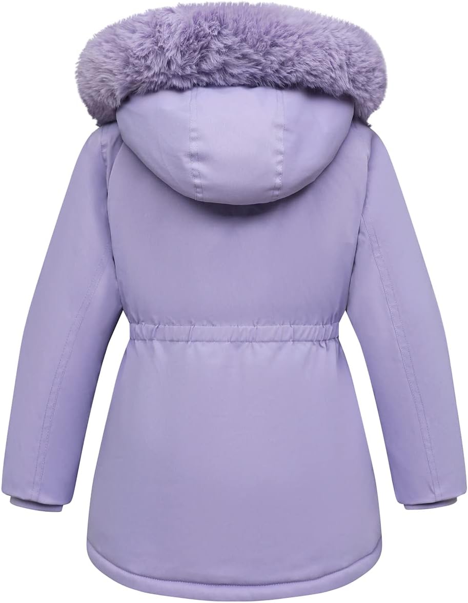 Girl's Long Coat Waterproof Winter Kids Outerwear Warm Parka Puffer Jacket with Hood