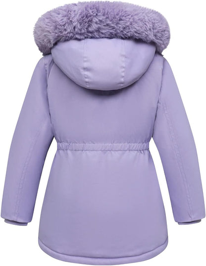 Girl's Long Coat Waterproof Winter Kids Outerwear Warm Parka Puffer Jacket with Hood