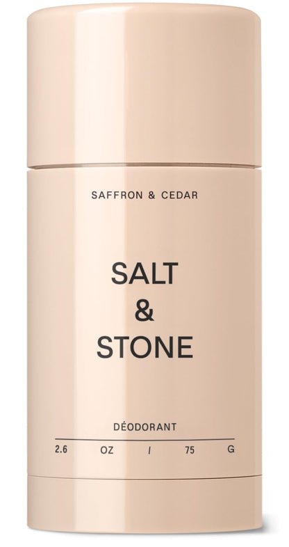 SALT & STONE Aluminum Free Deodorant | Extra Strength 48 Hour Protection for Women & Men | Made with Seaweed Extracts, Shea Butter & Prebiotics (Santal & Vetiver)