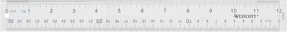 Westcott 10562 Acrylic Clear Ruler, 12 in