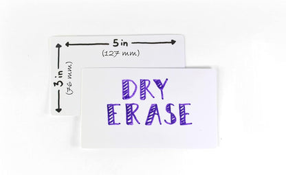 Dry Erase Index Cards – 45pcs Laminated 3x5" Cards Blank w/Box – Reusable Dry Erase Note Cards for School, Work, Housework, To Do Lists – Practical Index Card Sheets – 3 x 5-inch