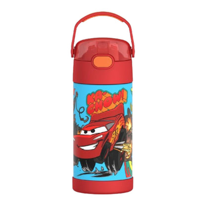 THERMOS FUNTAINER Water Bottle with Straw - 12 Ounce - Kids Stainless Steel Vacuum Insulated Water Bottle with Lid, Minecraft