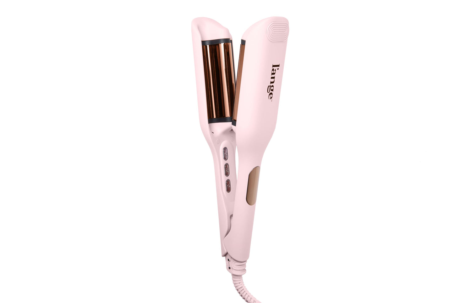 L'ANGE Hair SculptWaver Titanium Deep Wave Crimper | Modern Crimper for Easy, Uniform Waves & Sculpted Texture | Negative Ion Technology for Frizz-Free Shine & Smooth Hair (Blush - Large)