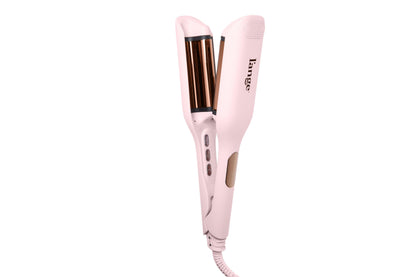 L'ANGE Hair SculptWaver Titanium Deep Wave Crimper | Modern Crimper for Easy, Uniform Waves & Sculpted Texture | Negative Ion Technology for Frizz-Free Shine & Smooth Hair (Blush - Large)