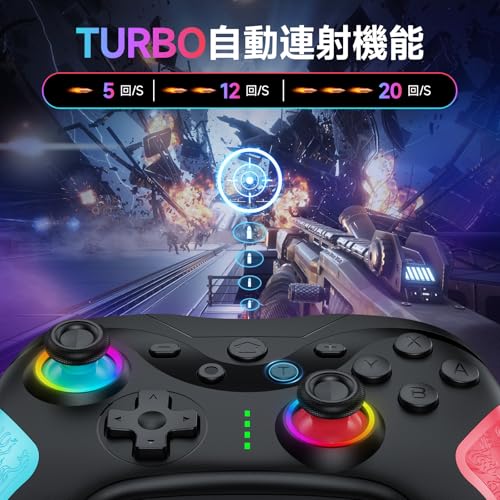 Matbip 2 Pack wireless controller for P4, wireless P4 controller with dual vibration, Turbo, type-c port (Black and White) Radio