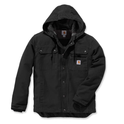 Carhartt Men's Relaxed Fit Washed Duck Sherpa-Lined Utility Jacket